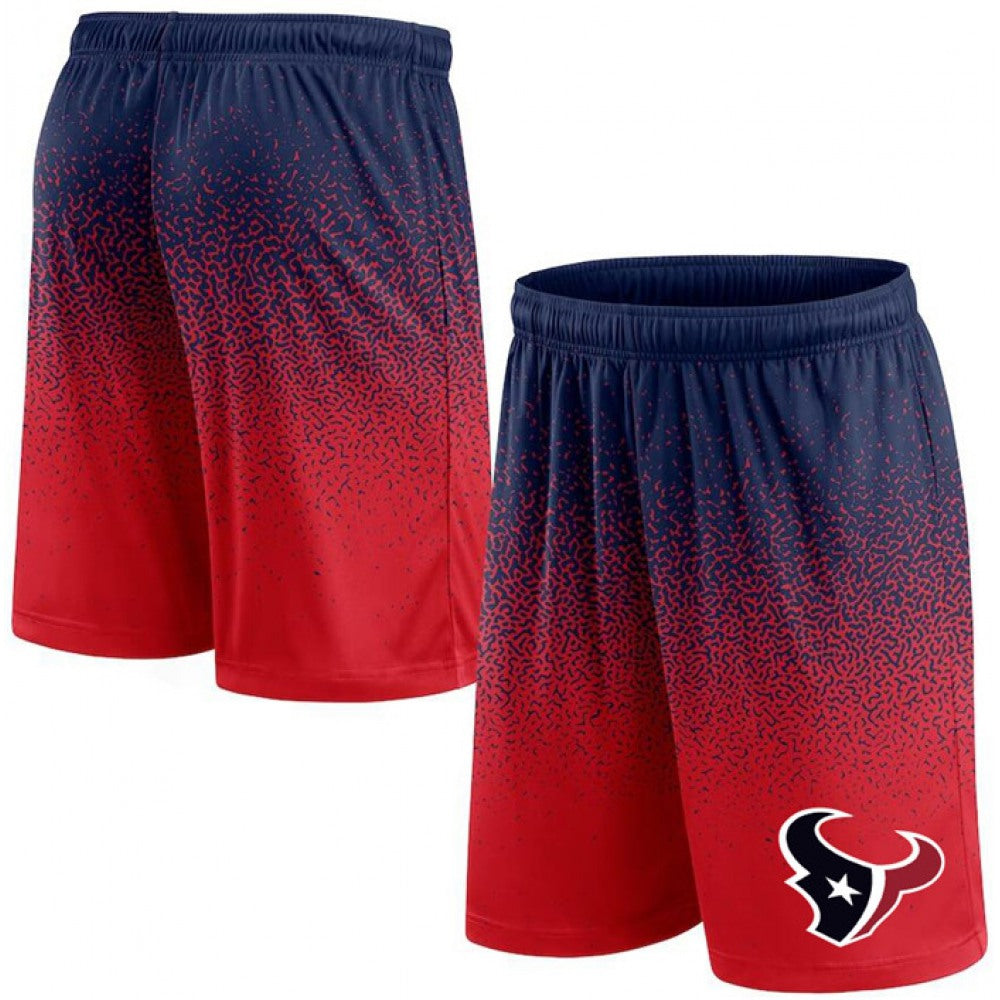 Men's Houston Texans Navy/Red Ombre Shorts 