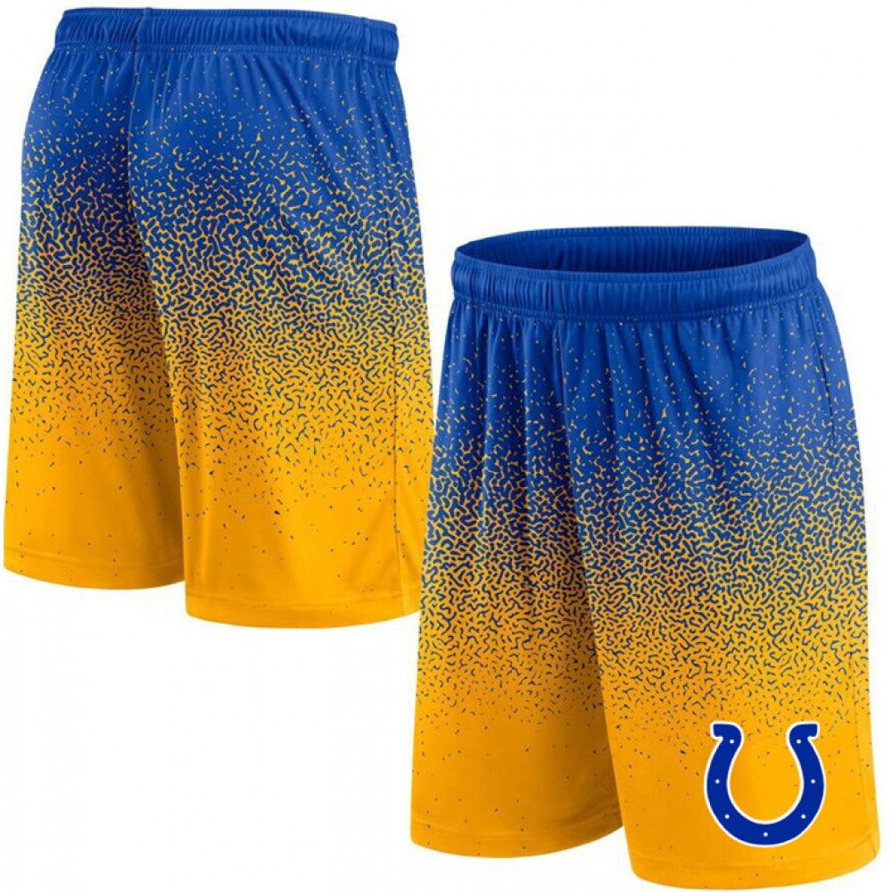 Men's Indianapolis Colts Royal/Yellow Ombre Shorts 