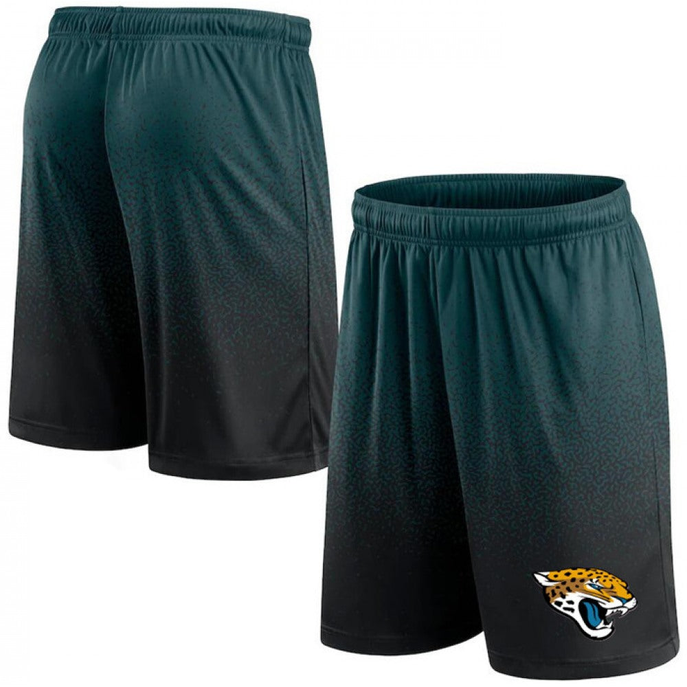Men's Jacksonville Jaguars Teal/Black Ombre Shorts 