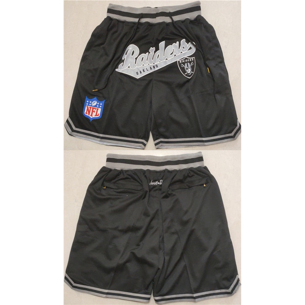Men's Las Vegas Raiders Black Shorts (Run Small) 