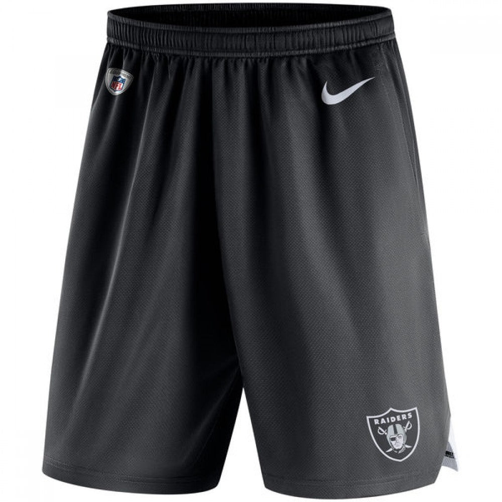 Men's Oakland Raiders Black Knit Performance Shorts 