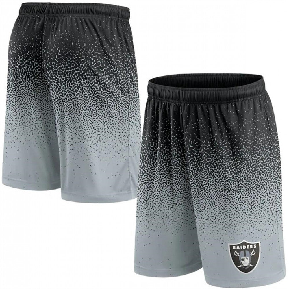 Men's Las Vegas Raiders Black/Silver Ombre Shorts 