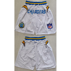Men's Los Angeles Chargers White Shorts (Run Small) 