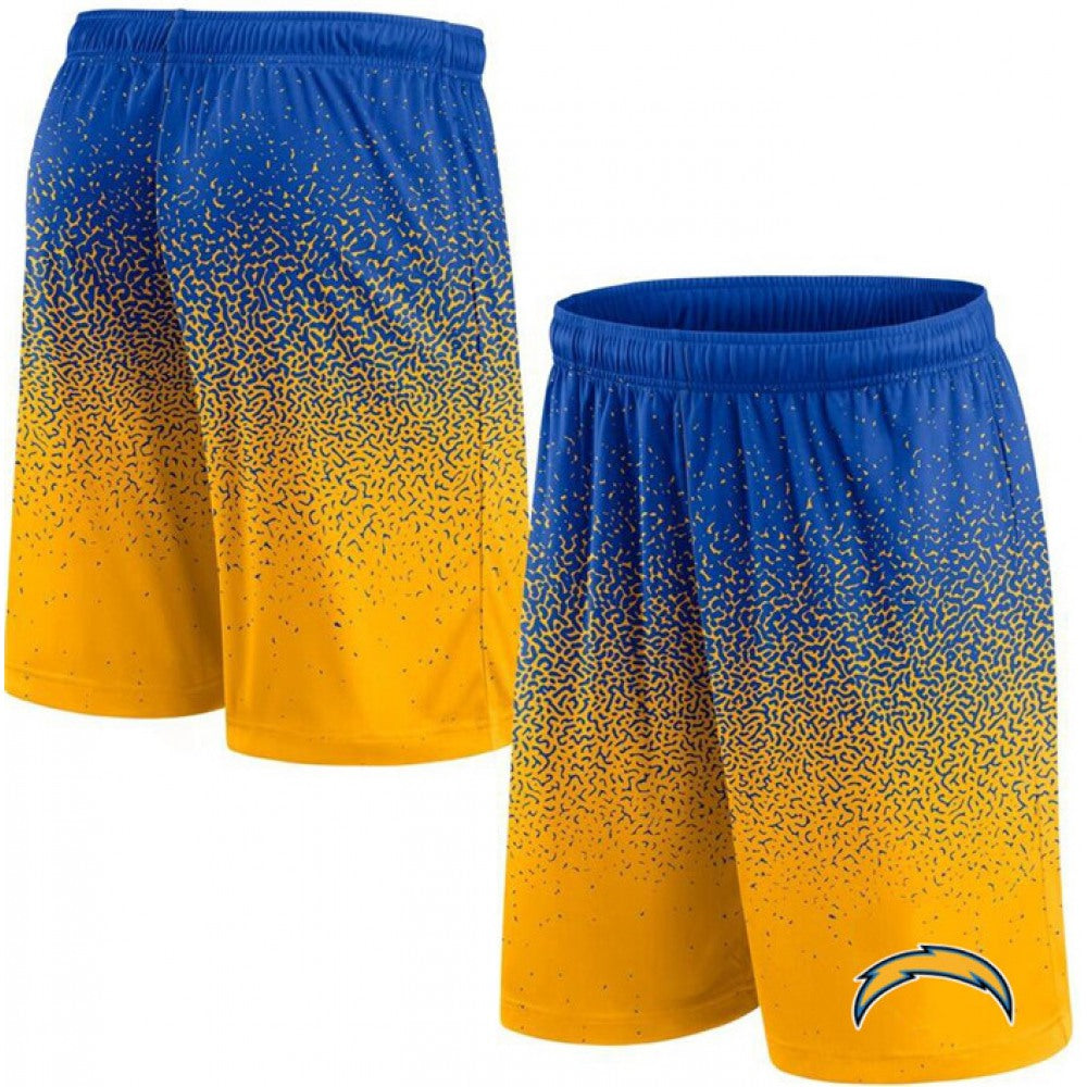 Men's Los Angeles Chargers Royal/Yellow Ombre Shorts 