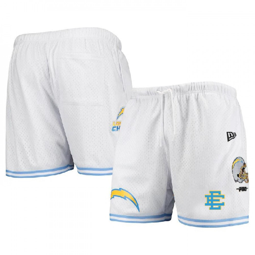 Men's Los Angeles Chargers Pro White/Blue Shorts 001 