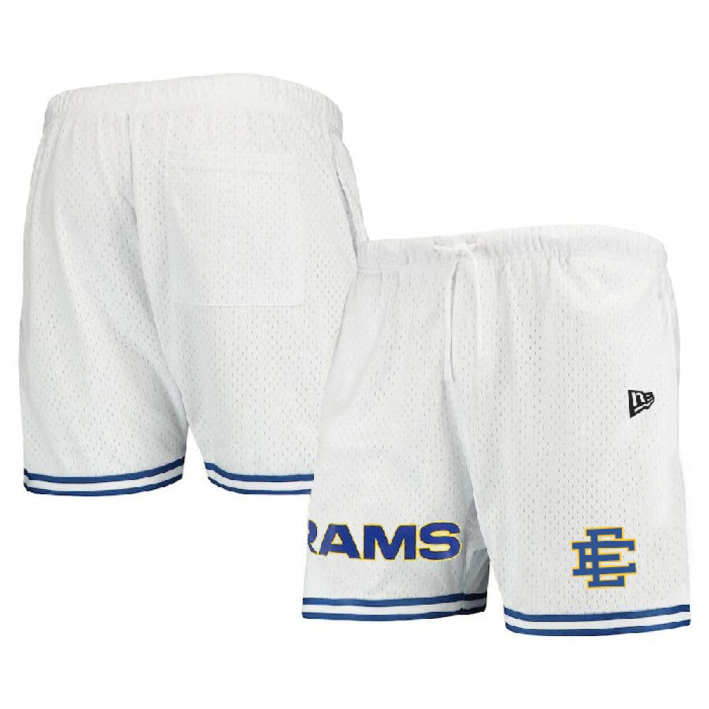 Men's Los Angeles Rams Pro White/Blue Shorts 001 