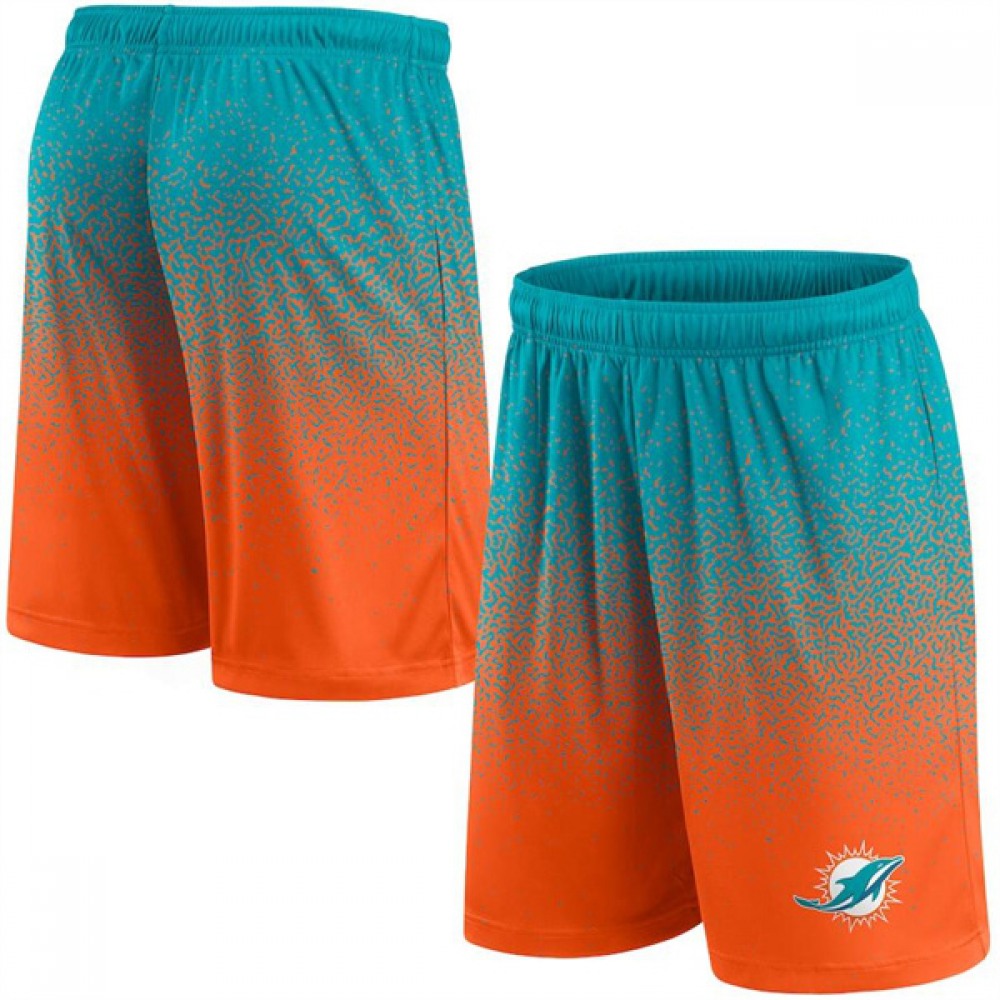 Men's Miami Dolphins Aqua/Orange Ombre Shorts 