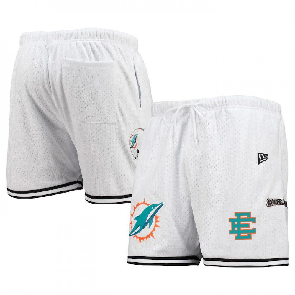 Men's Miami Dolphins Pro White/Aqua Shorts 