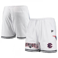 Men's New England Patriots Pro White/Navy Shorts 001 