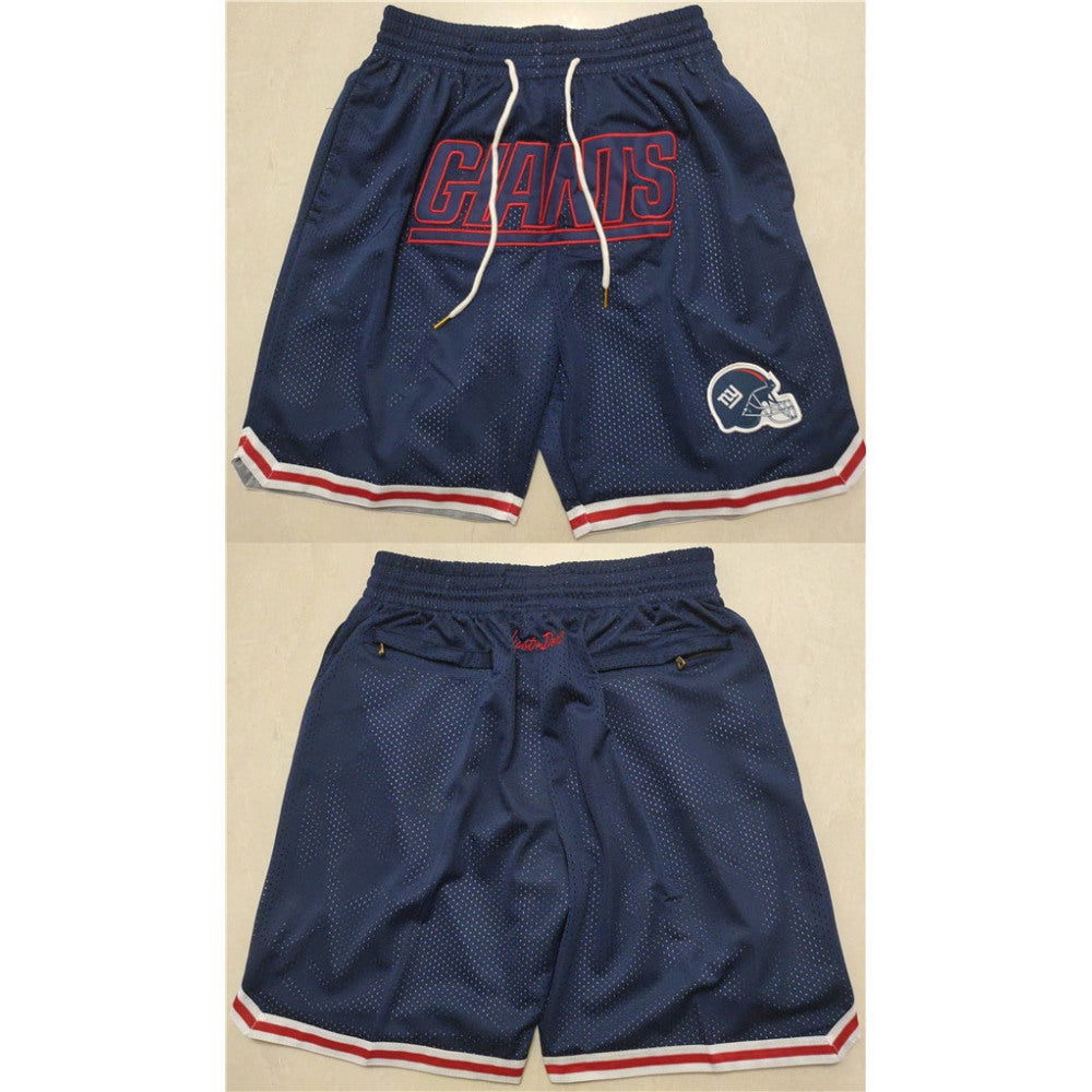 Men's New York Giants Navy Shorts (Run Small) 