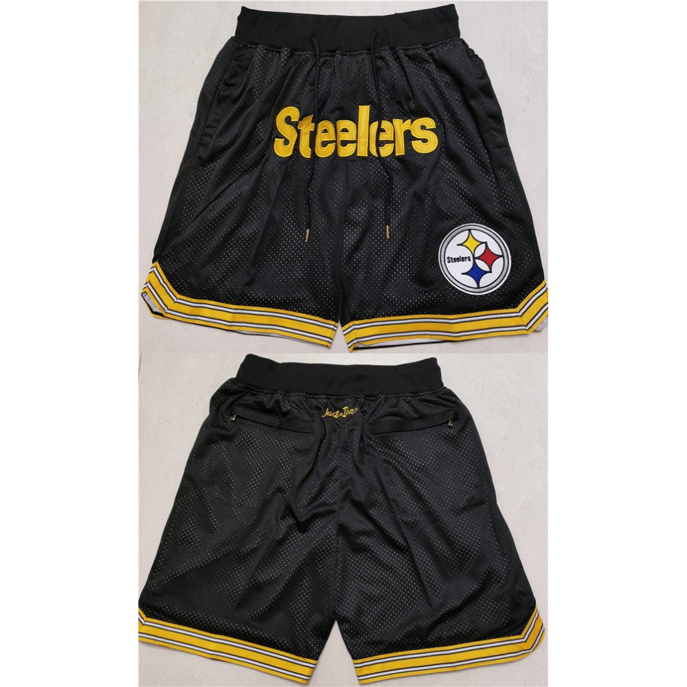 Men's Pittsburgh Steelers Black Shorts (Run Small) 