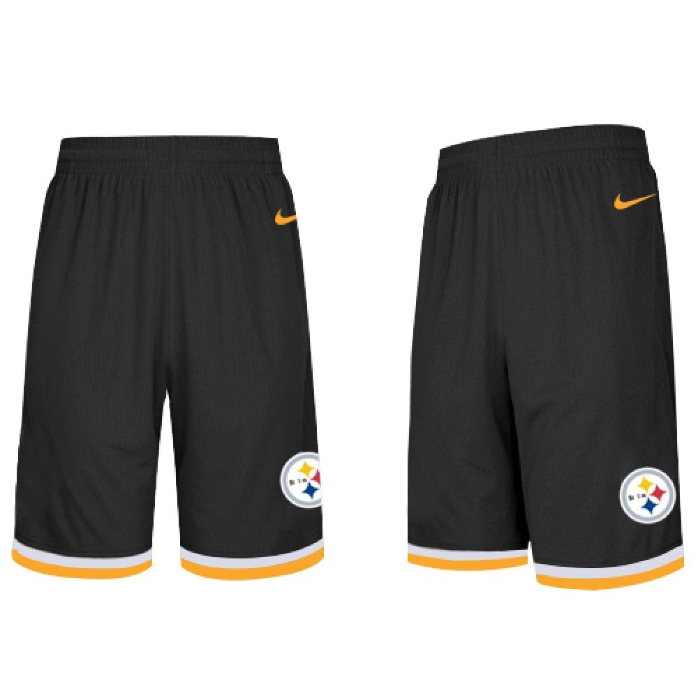 Men's Pittsburgh Steelers 2019 Black Knit Performance Shorts 