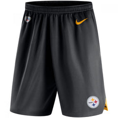 Men's Pittsburgh Steelers Black Knit Performance Shorts 