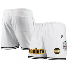 Men's Pittsburgh Steelers Pro White/Black Shorts 