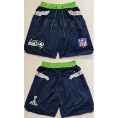Men's Seattle Seahawks Navy Shorts (Run Small) 