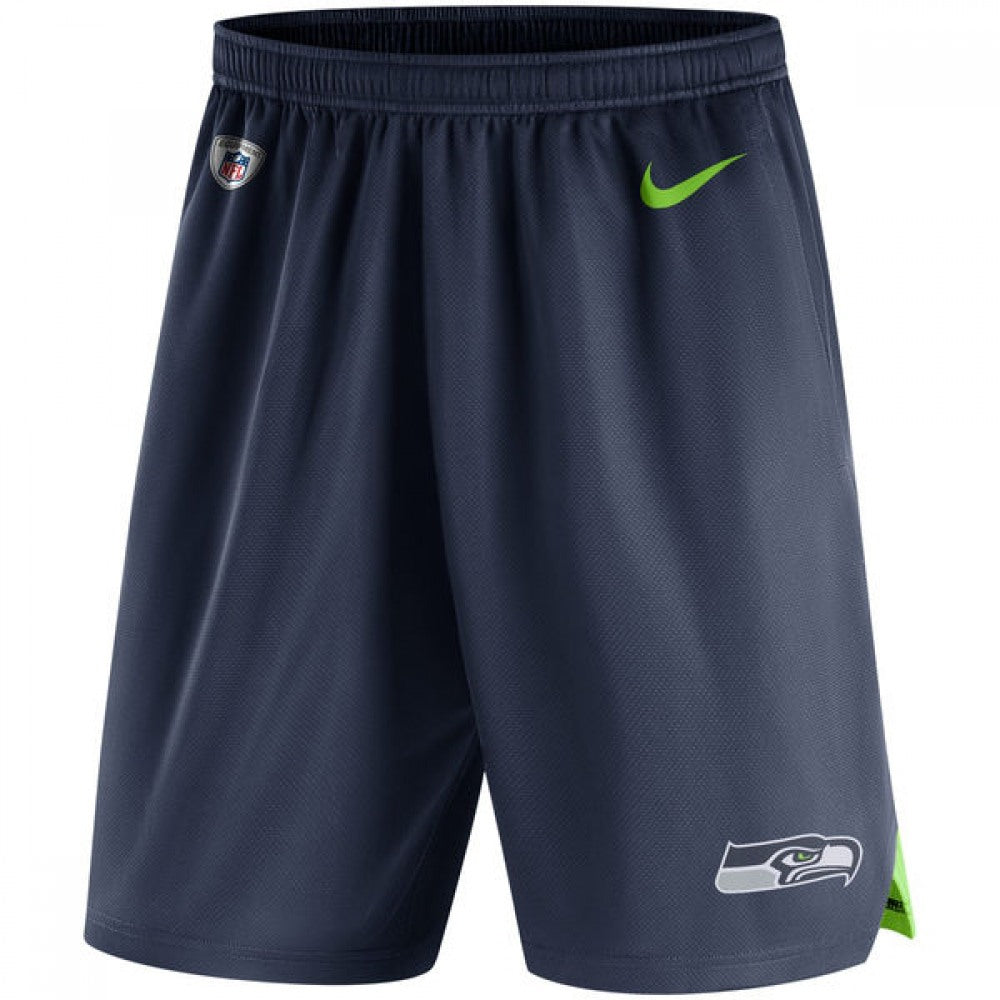 Men's Seattle Seahawks Navy Knit Performance Shorts 