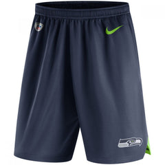 Men's Seattle Seahawks Navy Knit Performance Shorts 