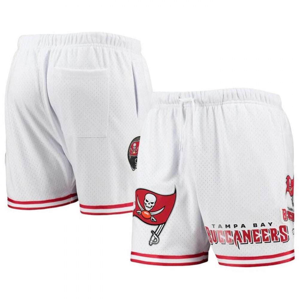 Men's Tampa Bay Buccaneers White Mesh Shorts 