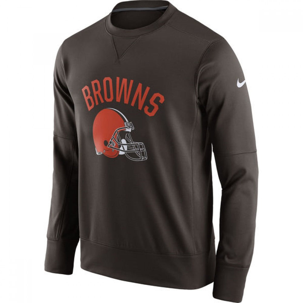 Men's Cleveland Browns Brown Sideline Circuit Performance Sweatshirt 