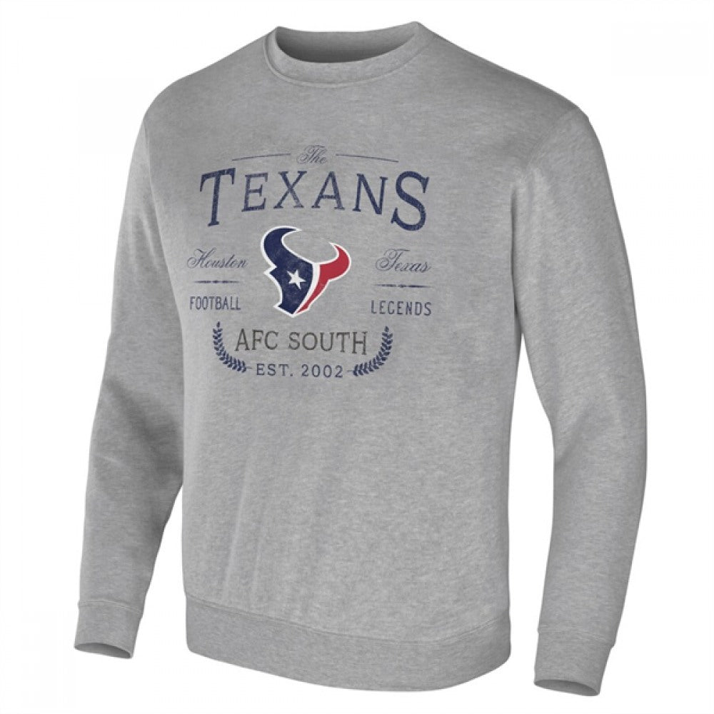 Men's Houston Texans Gray Darius Rucker Collection Pullover Sweatshirt 