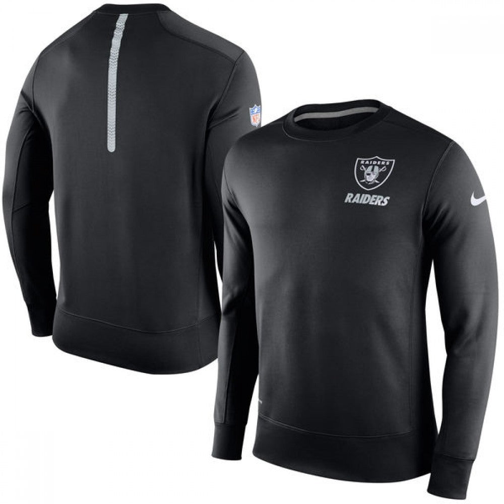 Men's Oakland Raiders 2019 Black Sideline Circuit Performance Sweatshirt 