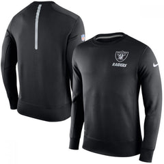 Men's Oakland Raiders 2019 Black Sideline Circuit Performance Sweatshirt 