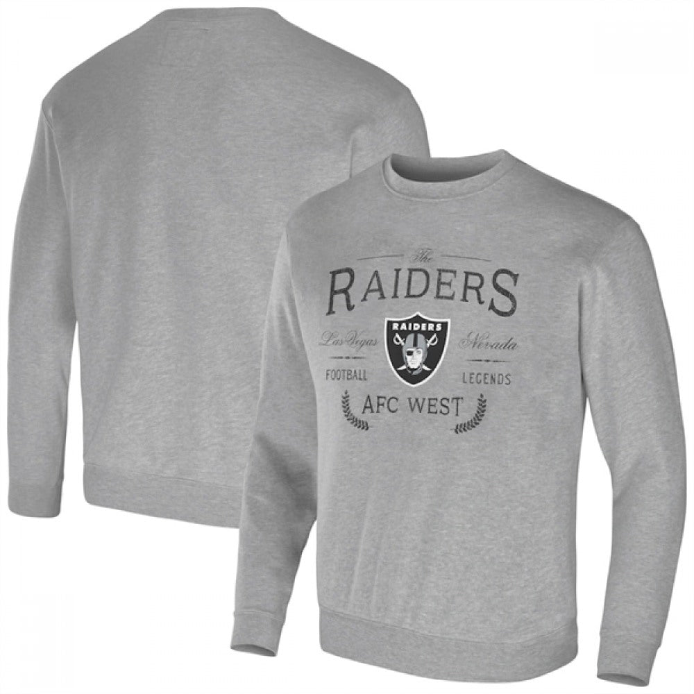 Men's Las Vegas Raiders Gray Darius Rucker Collection Pullover Sweatshirt 