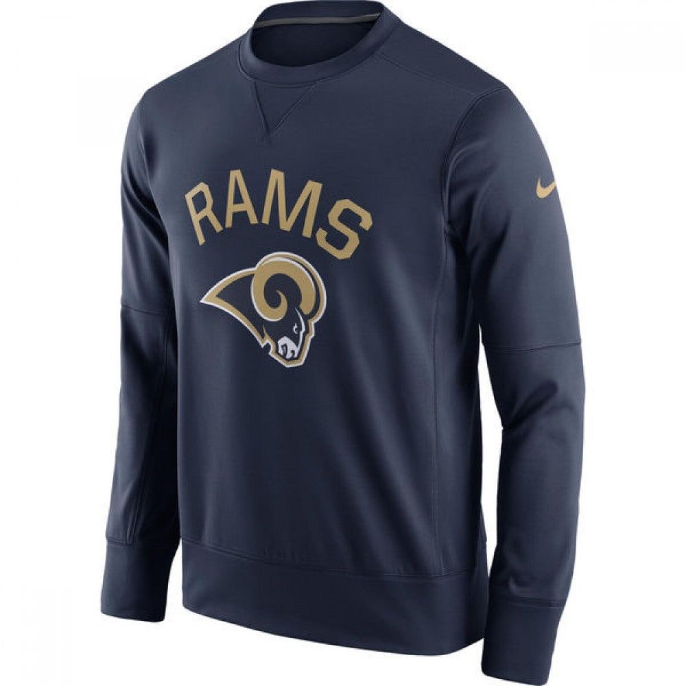 Men's Los Angeles Rams 2019 Navy Sideline Circuit Performance Sweatshirt 