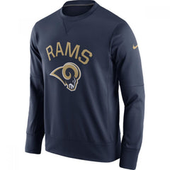 Men's Los Angeles Rams 2019 Navy Sideline Circuit Performance Sweatshirt 