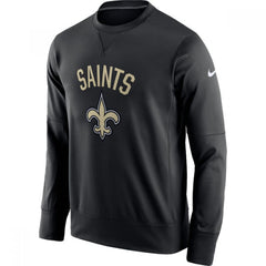 Men's New Orleans Saints Black Sideline Circuit Performance Sweatshirt 