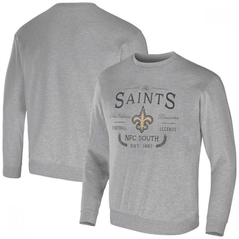 Men's New Orleans Saints Gray Darius Rucker Collection Pullover Sweatshirt 