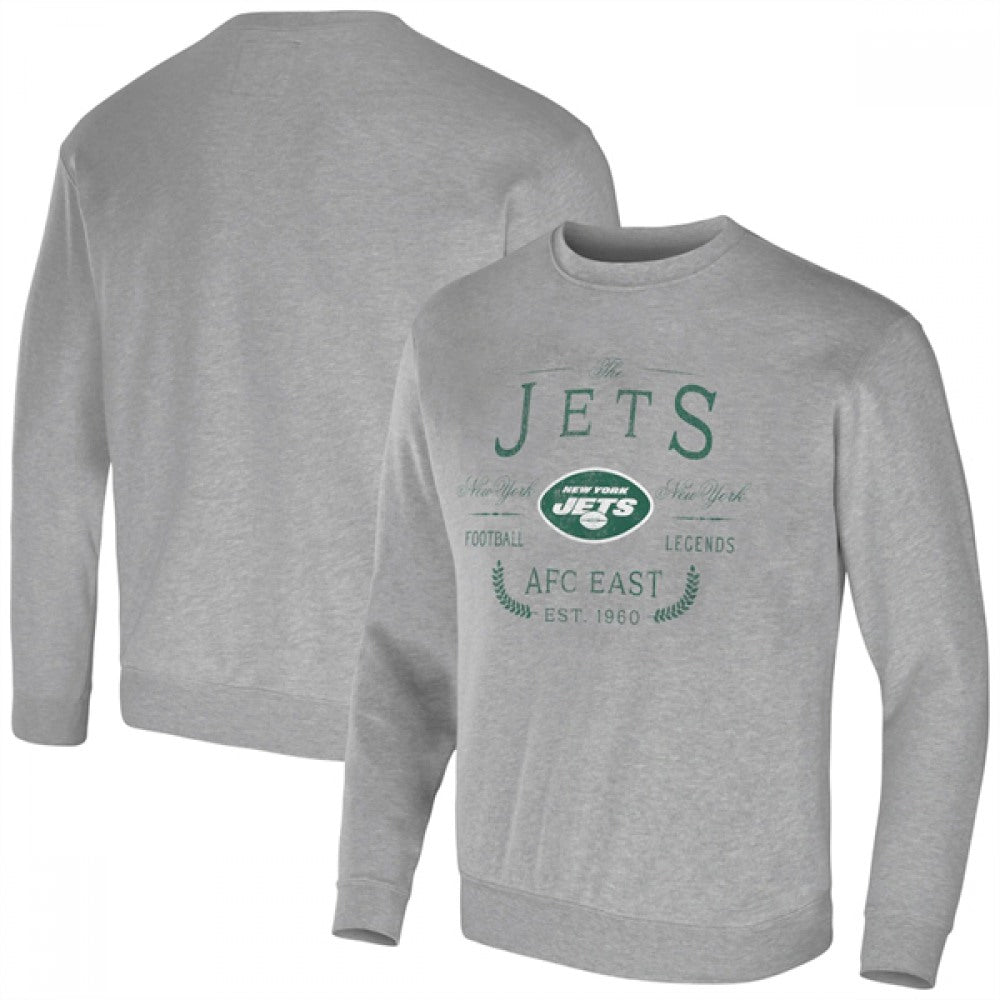 Men's New York Jets Gray Darius Rucker Collection Pullover Sweatshirt 