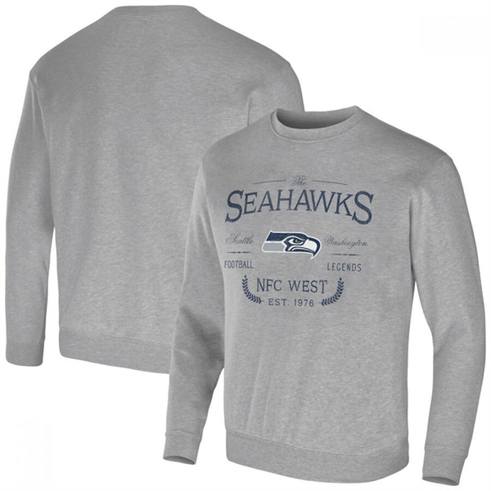Men's Seattle Seahawks Gray Darius Rucker Collection Pullover Sweatshirt 
