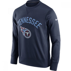 Men's Tennessee Titans Navy 2019 Sideline Circuit Performance Sweatshirt 