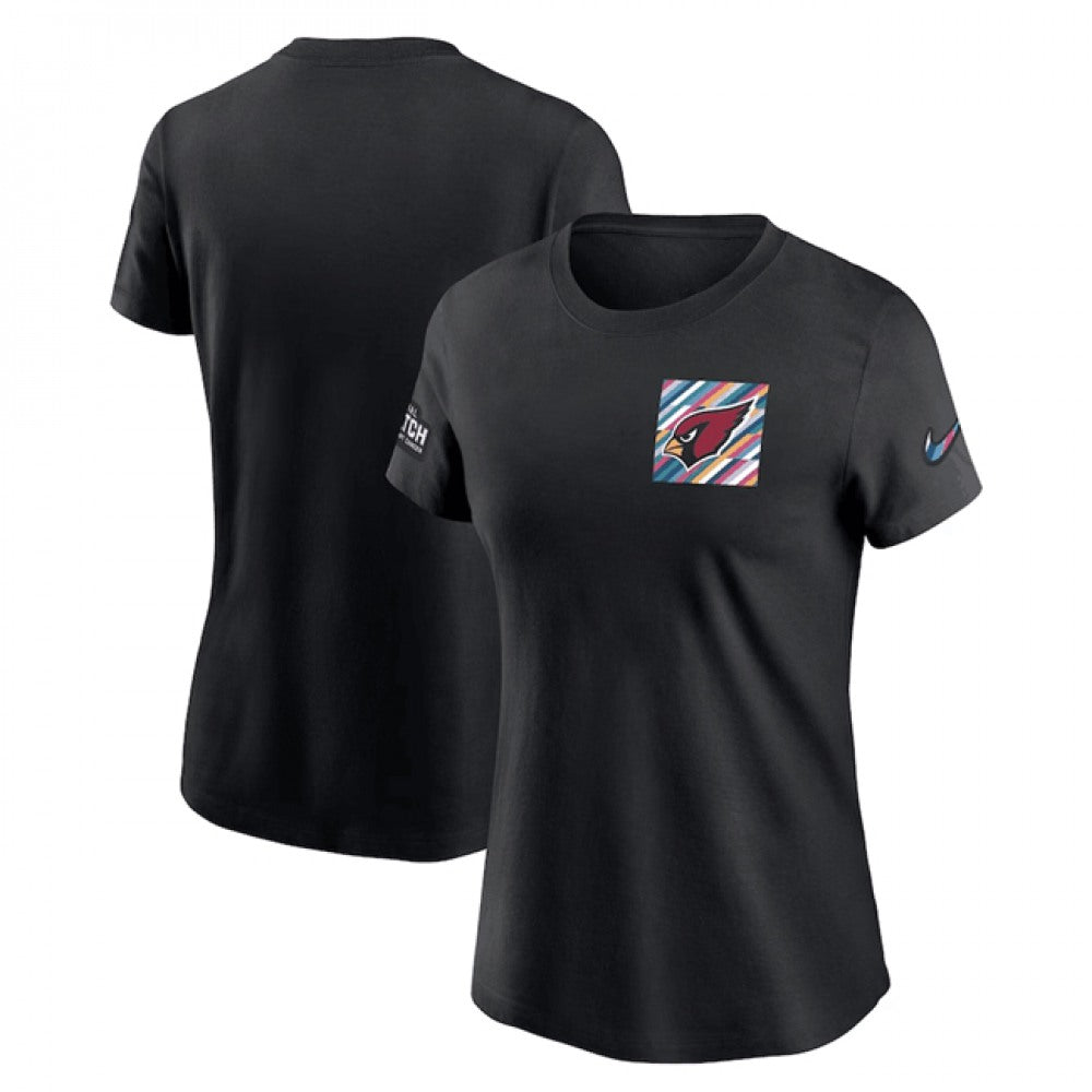 Women's Arizona Cardinals Black 2023 Crucial Catch Sideline Tri-Blend T-Shirt(Run Small) 