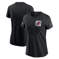 Women's Arizona Cardinals Black 2023 Crucial Catch Sideline Tri-Blend T-Shirt(Run Small) 