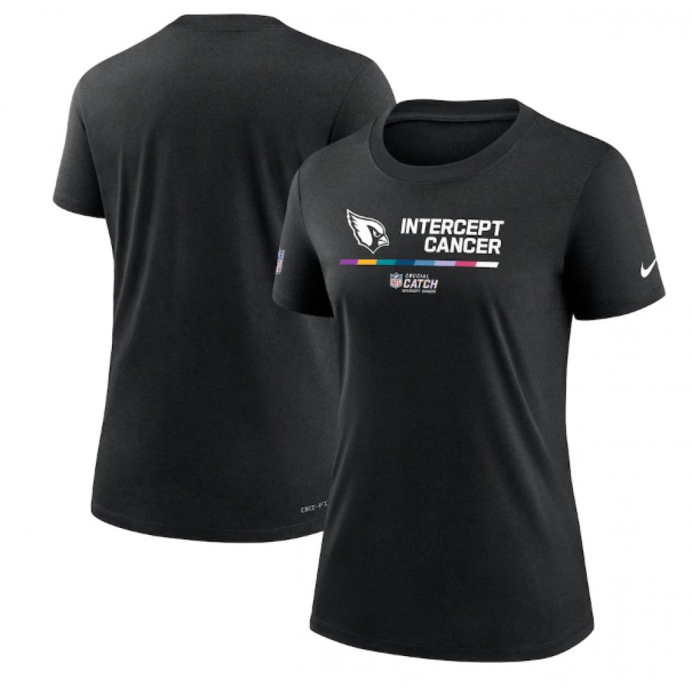 Women's Arizona Cardinals 2022 Black Crucial Catch Performance T-Shirt(Run Small) 