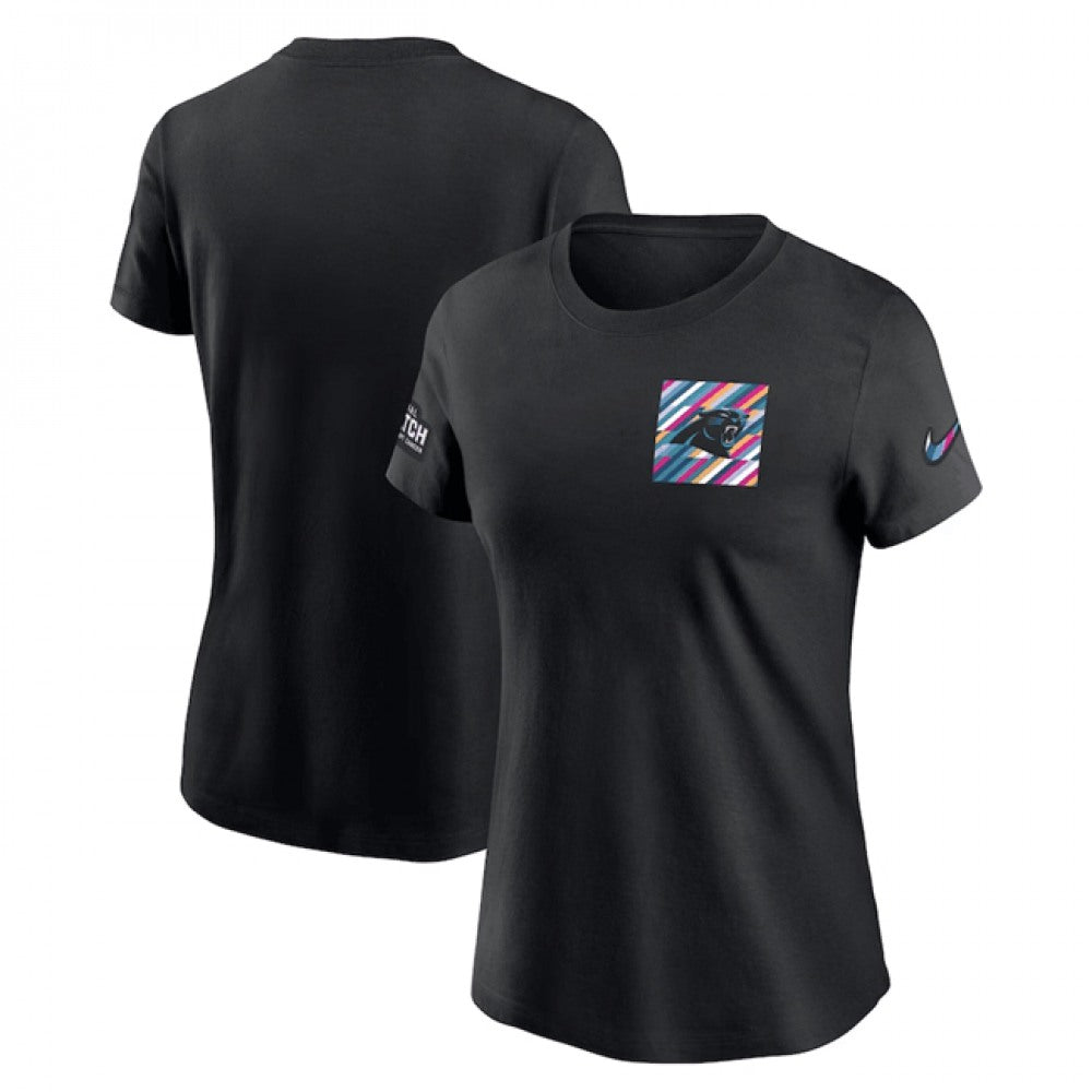 Women's Carolina Panthers Black 2023 Crucial Catch Sideline Tri-Blend T-Shirt(Run Small) 