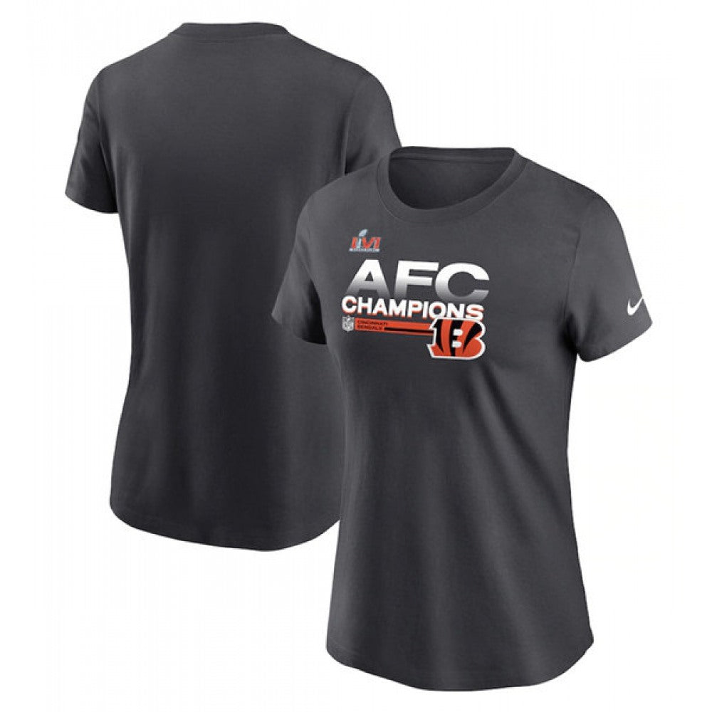Women's Cincinnati Bengals 2022 Black AFC Champions T-Shirt (Run Small) 