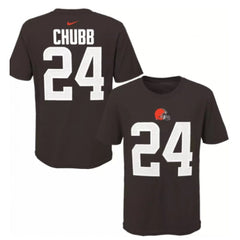 Youth Cleveland Browns #24 Nick Chubb Brown T-Shirt 