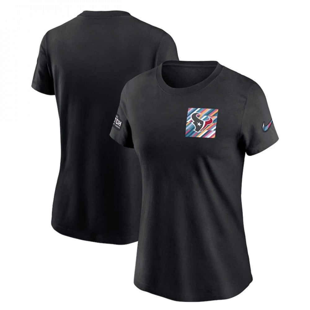 Women's Houston Texans Black 2023 Crucial Catch Sideline Tri-Blend T-Shirt(Run Small) 