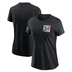 Women's Houston Texans Black 2023 Crucial Catch Sideline Tri-Blend T-Shirt(Run Small) 