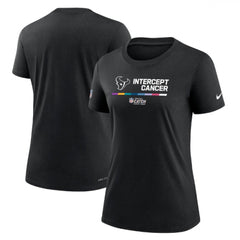 Women's Houston Texans 2022 Black Crucial Catch Performance T-Shirt(Run Small) 