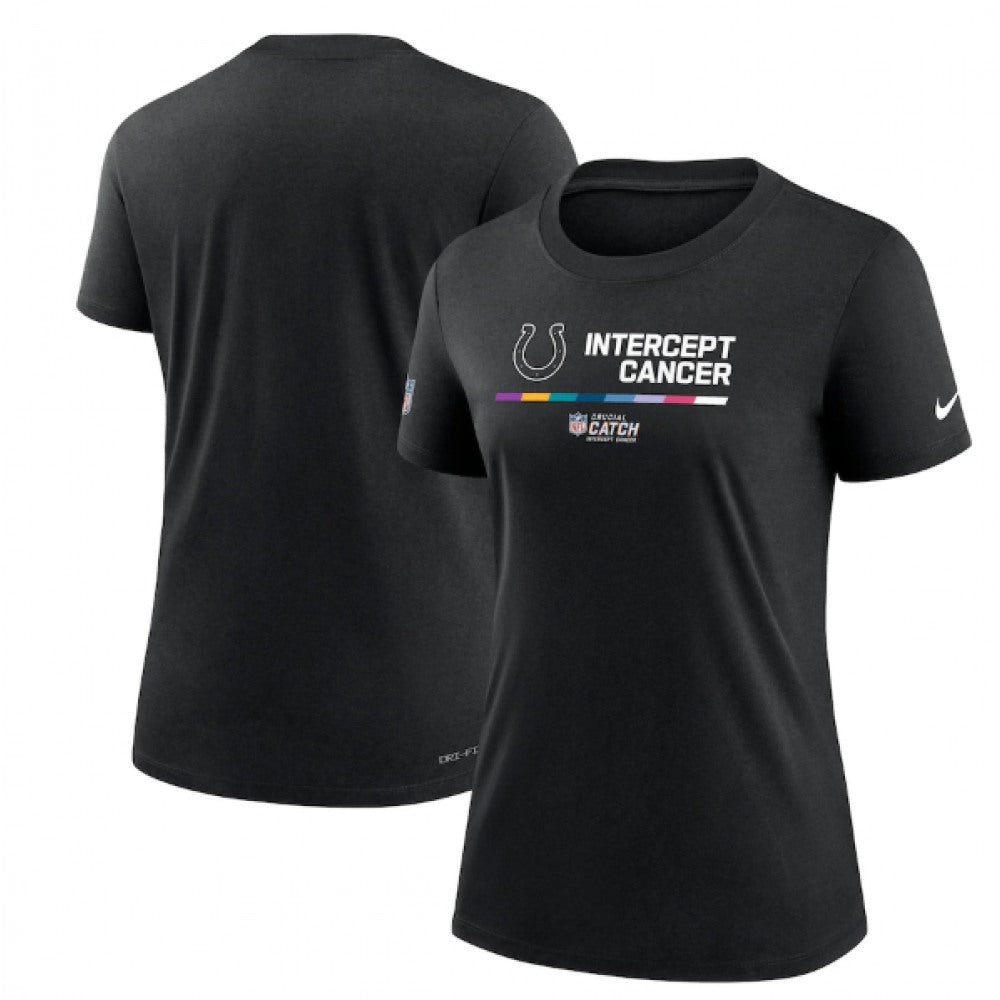 Women's Indianapolis Colts 2022 Black Crucial Catch Performance T-Shirt(Run Small) 
