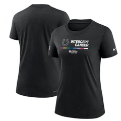 Women's Indianapolis Colts 2022 Black Crucial Catch Performance T-Shirt(Run Small) 
