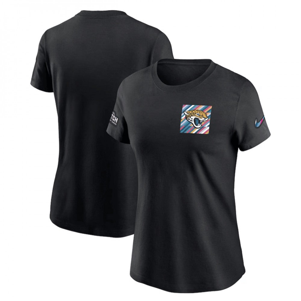 Women's Jacksonville Jaguars Black 2023 Crucial Catch Sideline Tri-Blend T-Shirt(Run Small) 