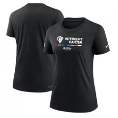 Women's Los Angeles Rams 2022 Black Crucial Catch Performance T-Shirt(Run Small) 
