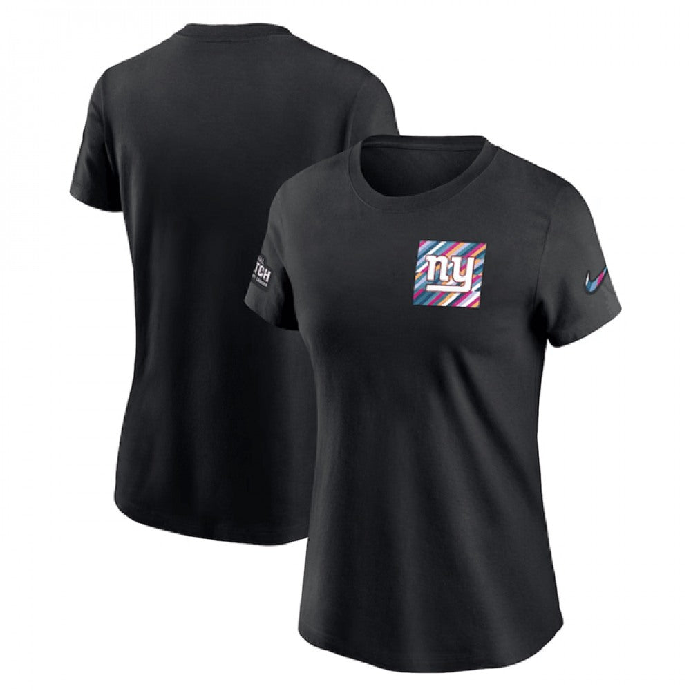 Women's New York Giants Black 2023 Crucial Catch Sideline Tri-Blend T-Shirt(Run Small) 
