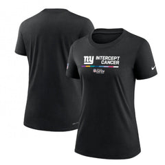 Women's New York Giants 2022 Black Crucial Catch Performance T-Shirt(Run Small) 