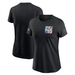 Women's Seattle Seahawks Black 2023 Crucial Catch Sideline Tri-Blend T-Shirt(Run Small) 